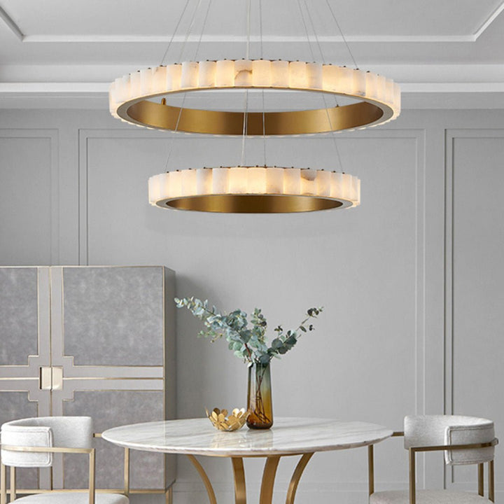 Alabaster Avalon Halo Chandelier - Vakkerlight