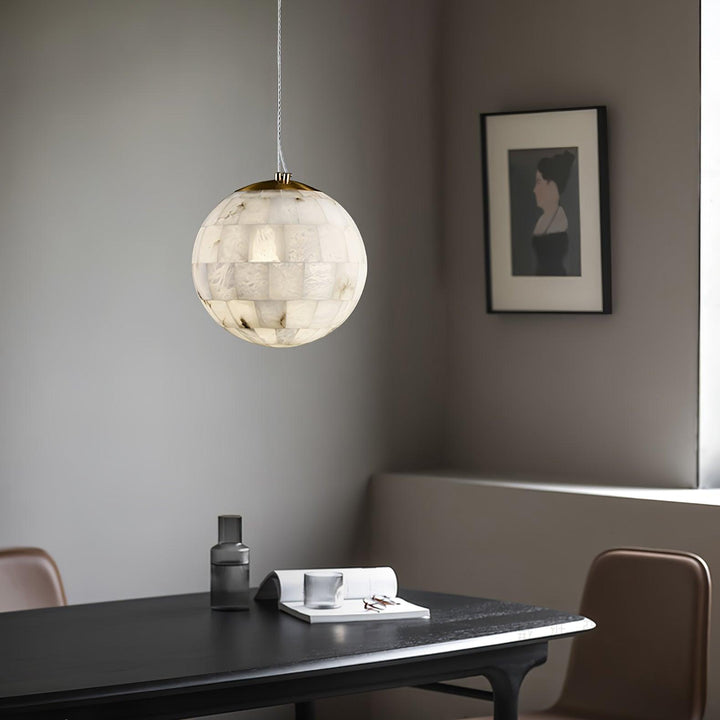 Alabaster Ball Pendant Light - Vakkerlight