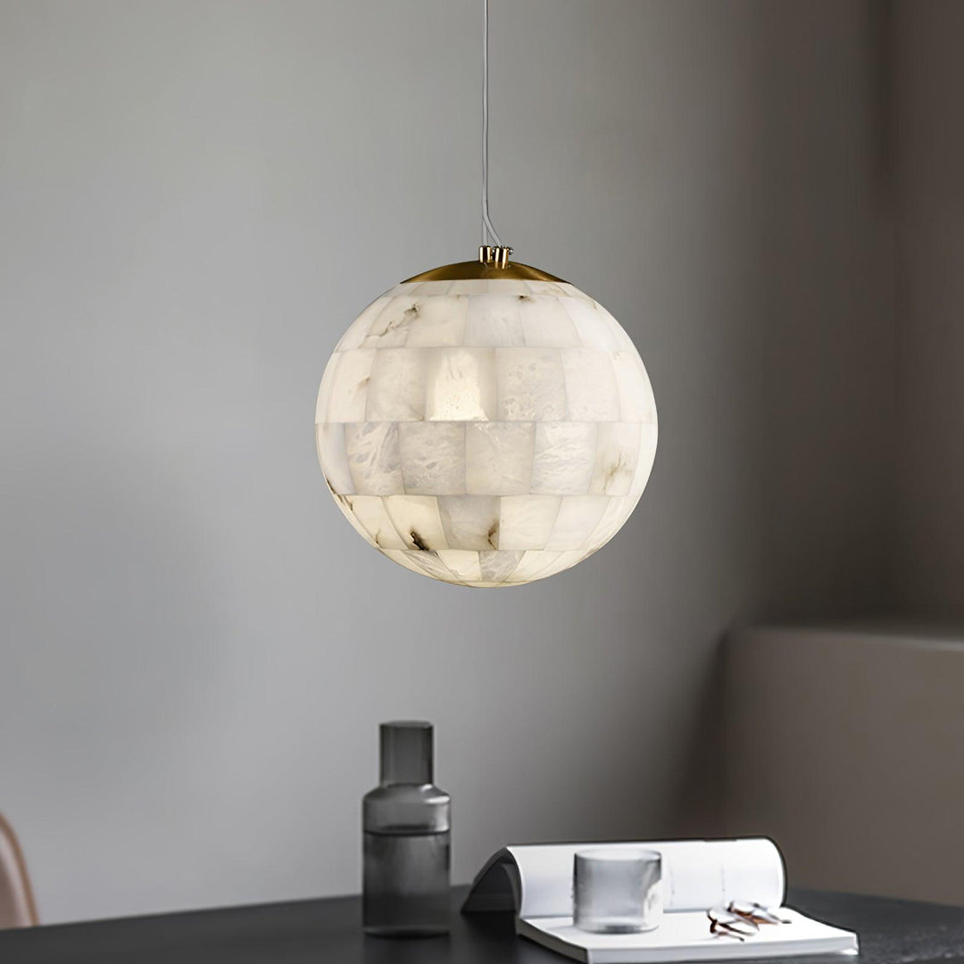 Alabaster Ball Pendant Light - Vakkerlight