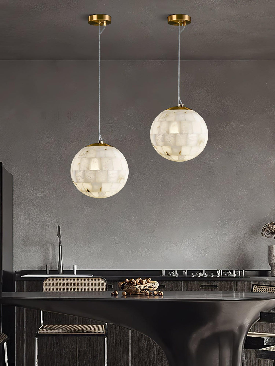 Alabaster Ball Pendant Light - Vakkerlight