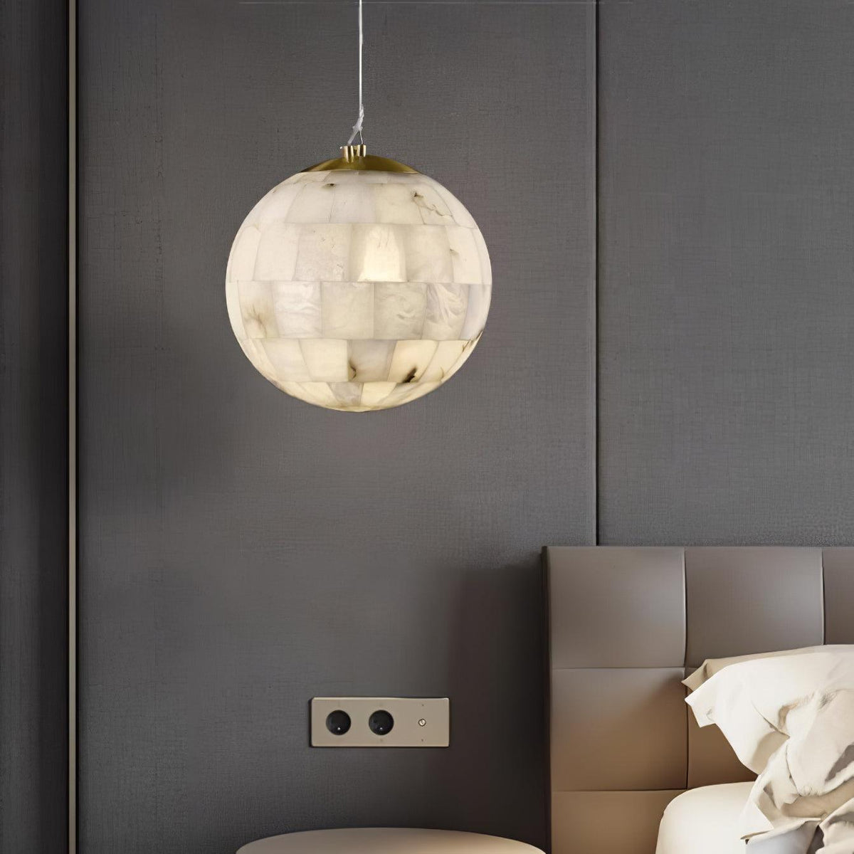 Alabaster Ball Pendant Light – Vakkerlight