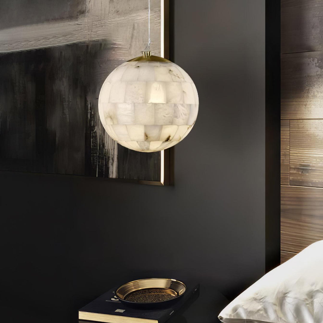 Alabaster Ball Pendant Light - Vakkerlight