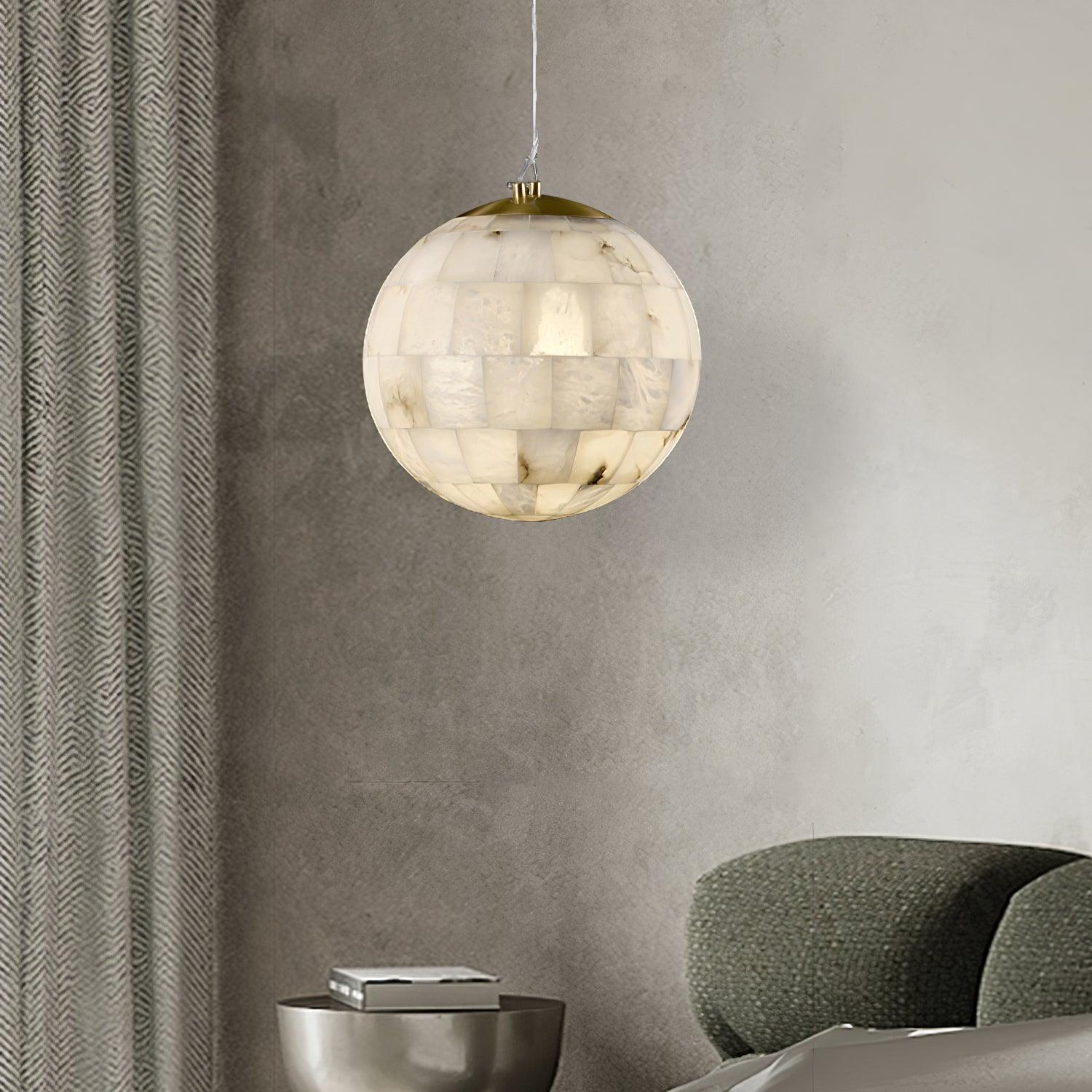 Alabaster Ball Pendant Light – Vakkerlight