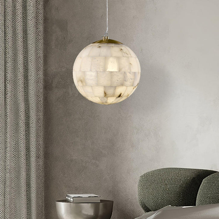 Alabaster Ball Pendant Light - Vakkerlight