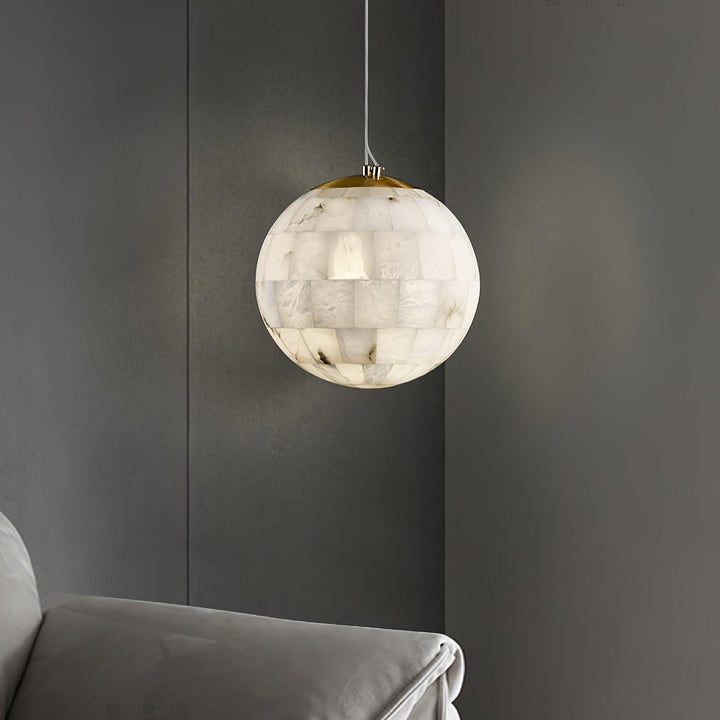 Alabaster Ball Pendant Light - Vakkerlight