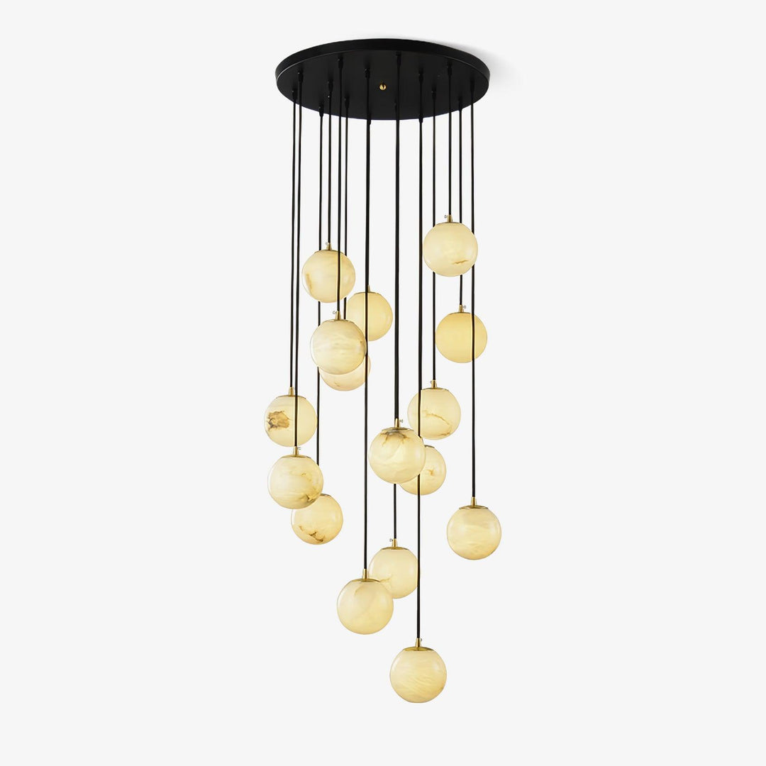 Alabaster Balls Cluster Chandelier - Vakkerlight