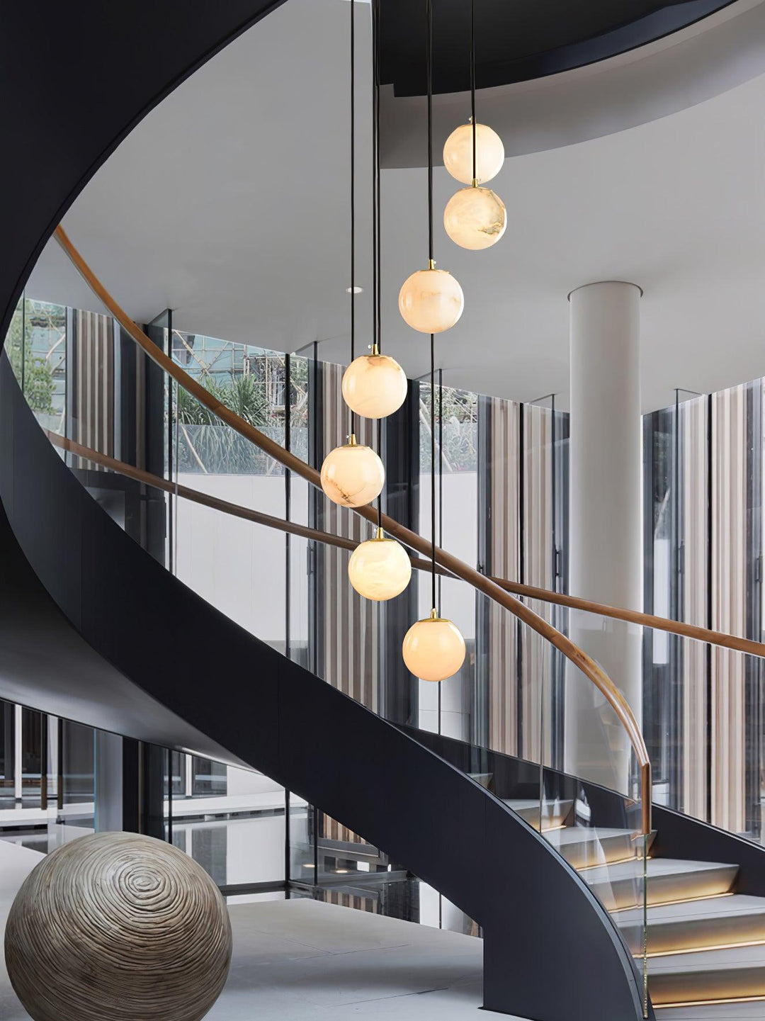 Alabaster Balls Cluster Chandelier - Vakkerlight