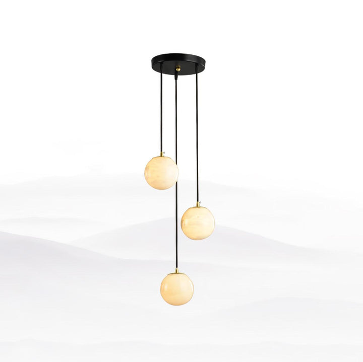 Alabaster Balls Cluster Chandelier - Vakkerlight