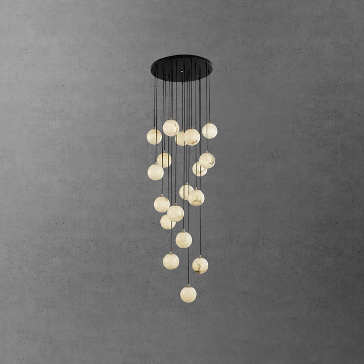 Alabaster Balls Cluster Chandelier - Vakkerlight