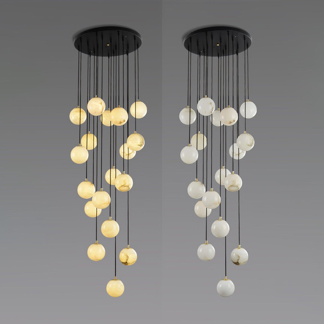 Alabaster Balls Cluster Chandelier - Vakkerlight