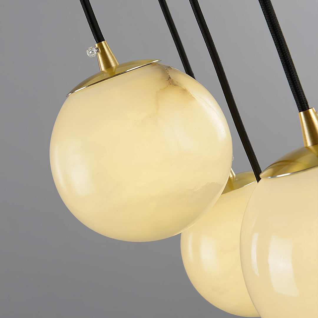 Alabaster Balls Cluster Chandelier - Vakkerlight