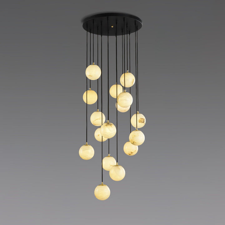 Alabaster Balls Cluster Chandelier - Vakkerlight