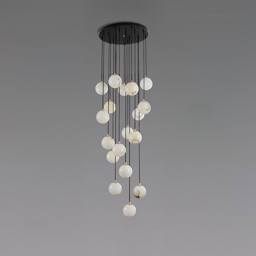 Alabaster Balls Cluster Chandelier - Vakkerlight