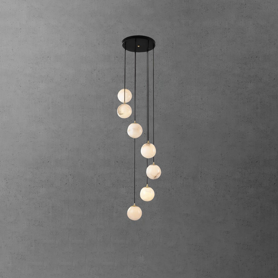 Alabaster Balls Cluster Chandelier - Vakkerlight