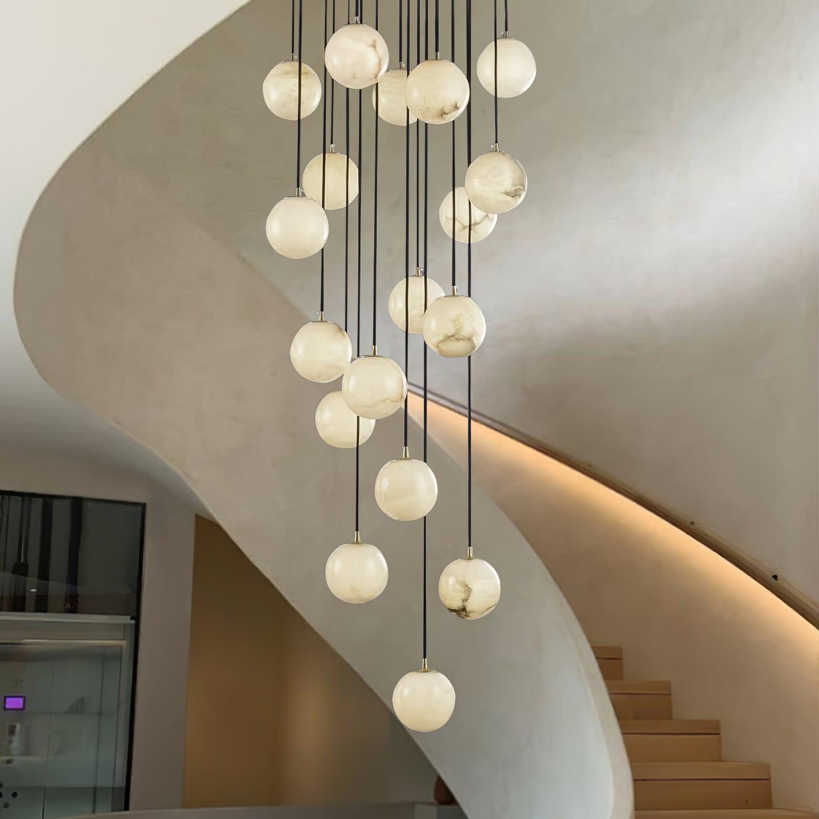 Alabaster Balls Cluster Chandelier – Vakkerlight