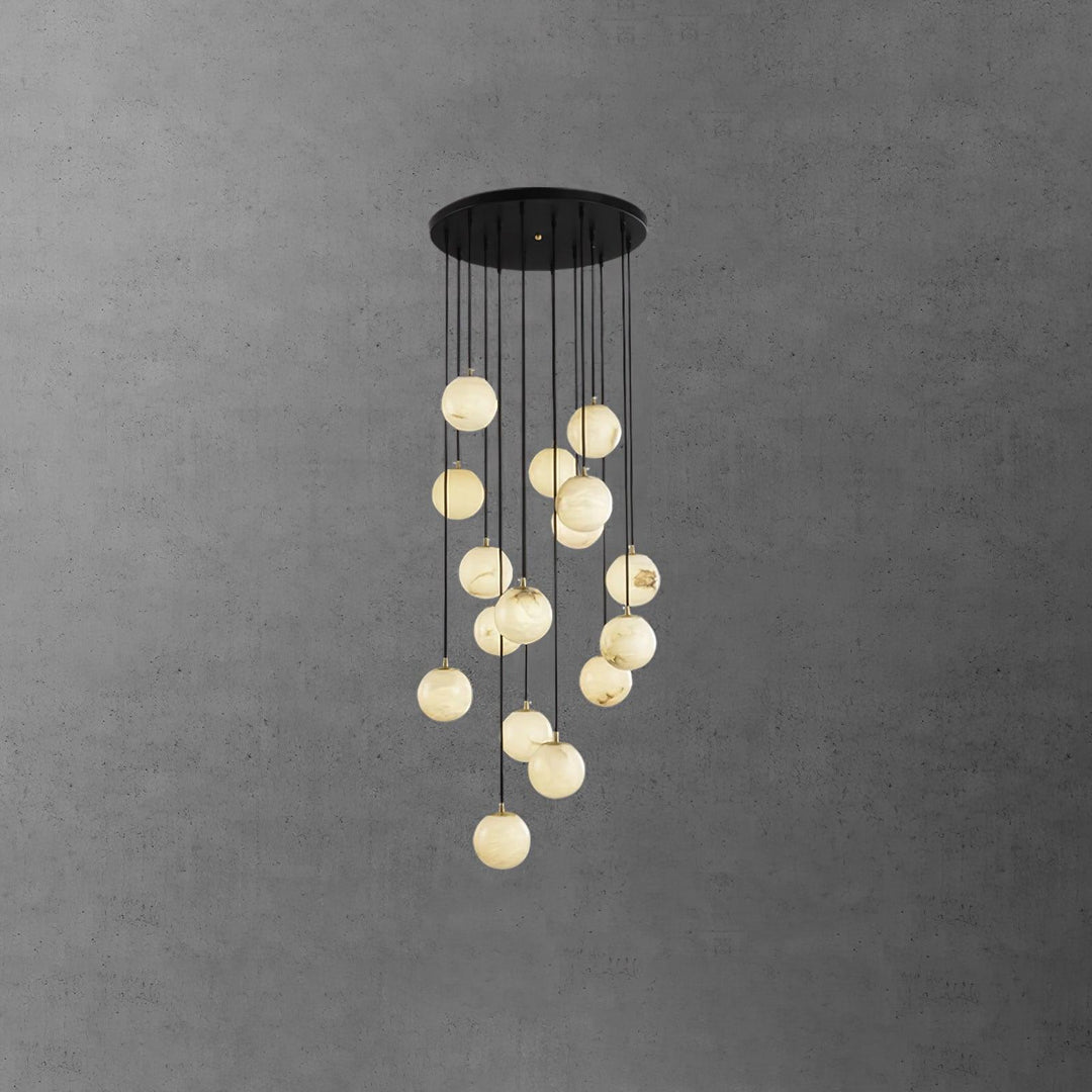 Alabaster Balls Cluster Chandelier - Vakkerlight