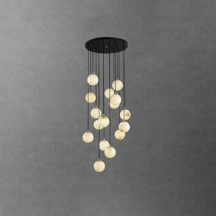 Alabaster Balls Cluster Chandelier - Vakkerlight