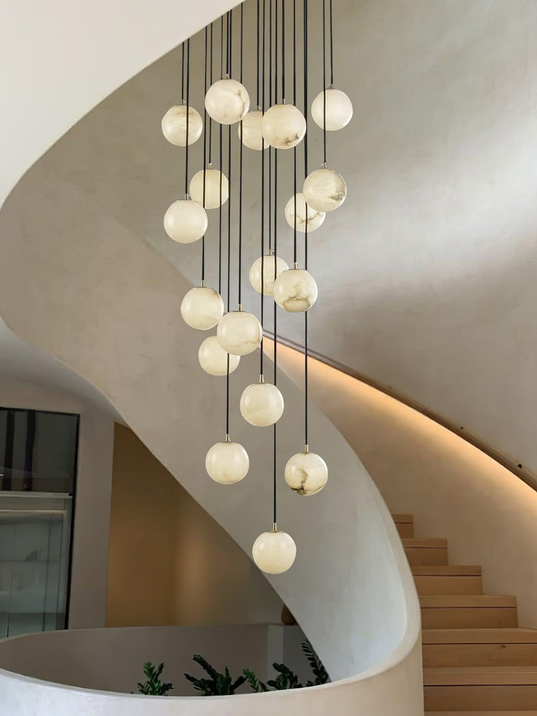 Alabaster Balls Cluster Chandelier - Vakkerlight