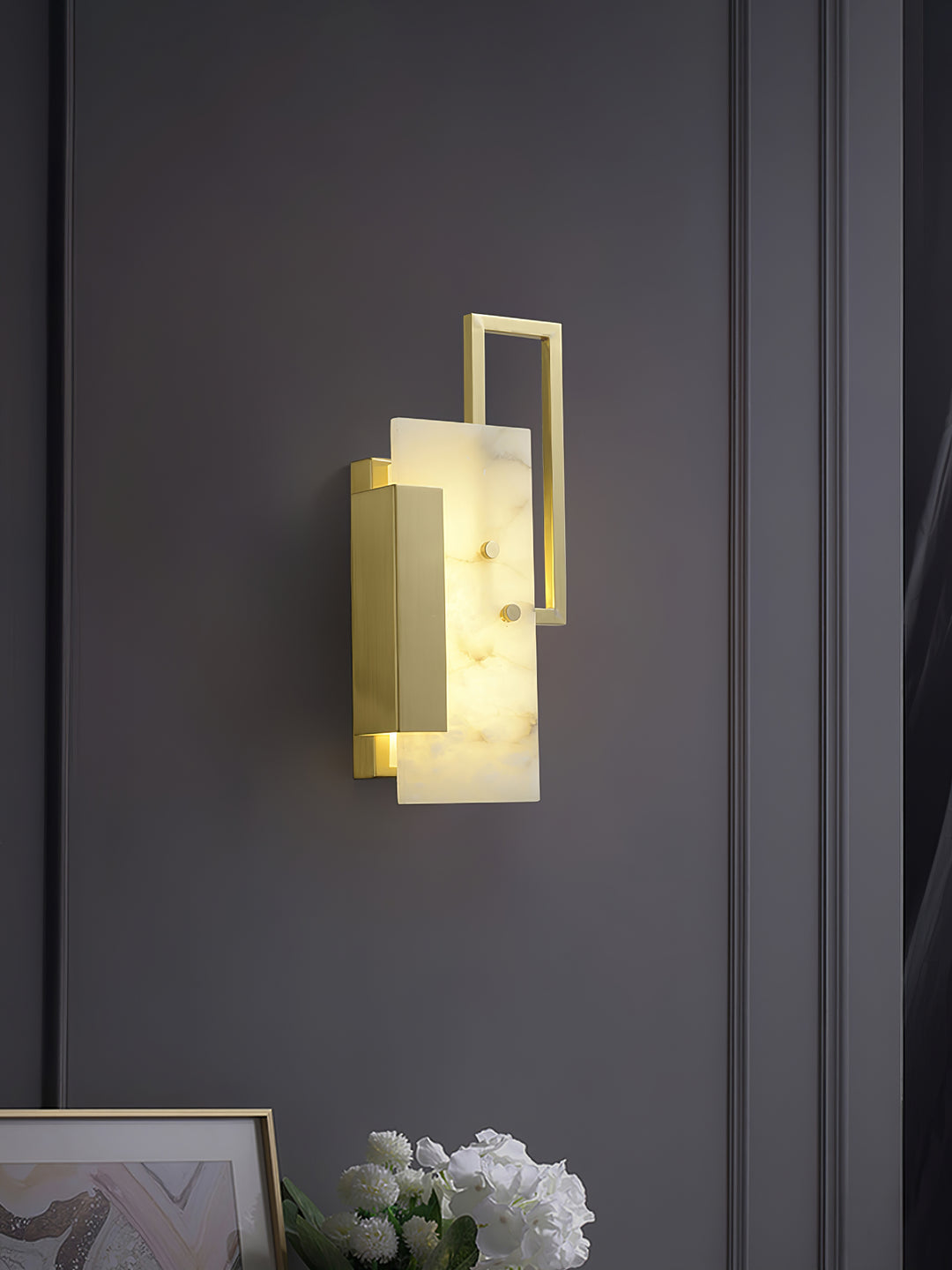 Althea Alabaster Wall Sconce