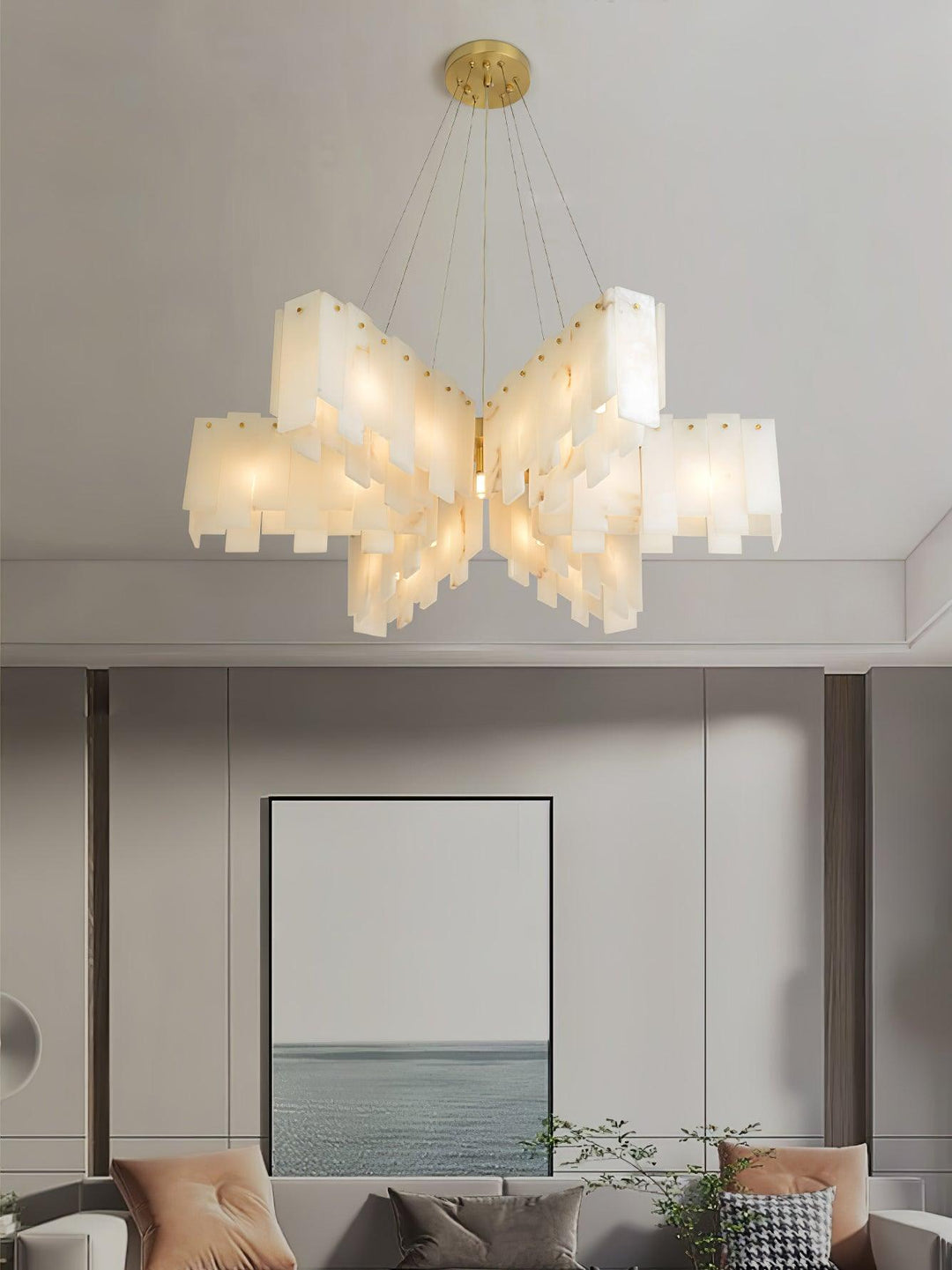 Alabaster Cascade Tiered Chandelier - Vakkerlight