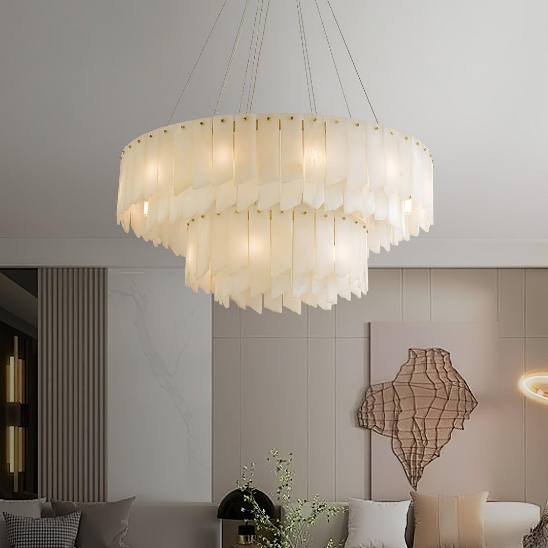 Alabaster Cascade Tiered Chandelier - Vakkerlight