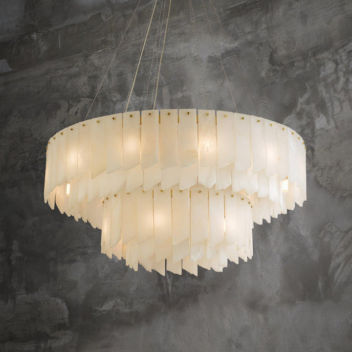 Alabaster Cascade Tiered Chandelier - Vakkerlight