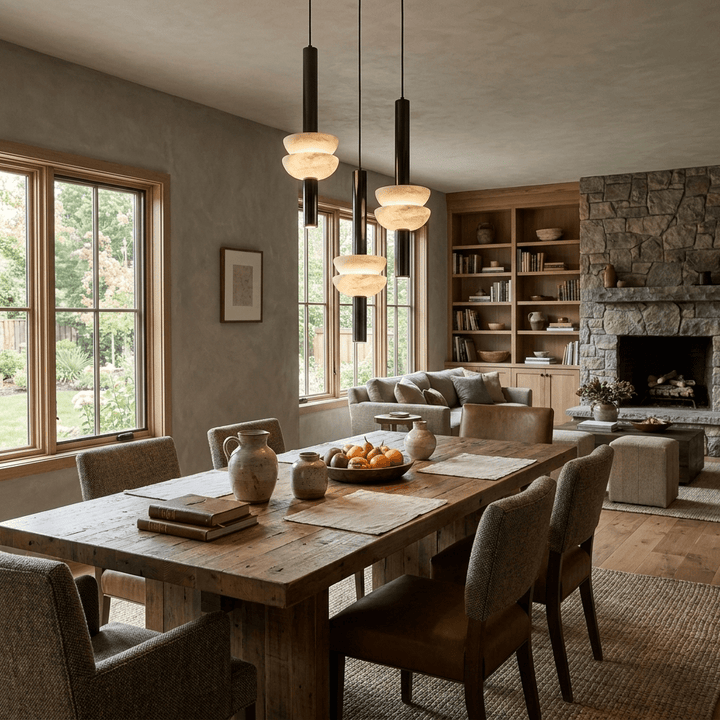 Alabaster Column Pendant Lamp - Vakkerlight