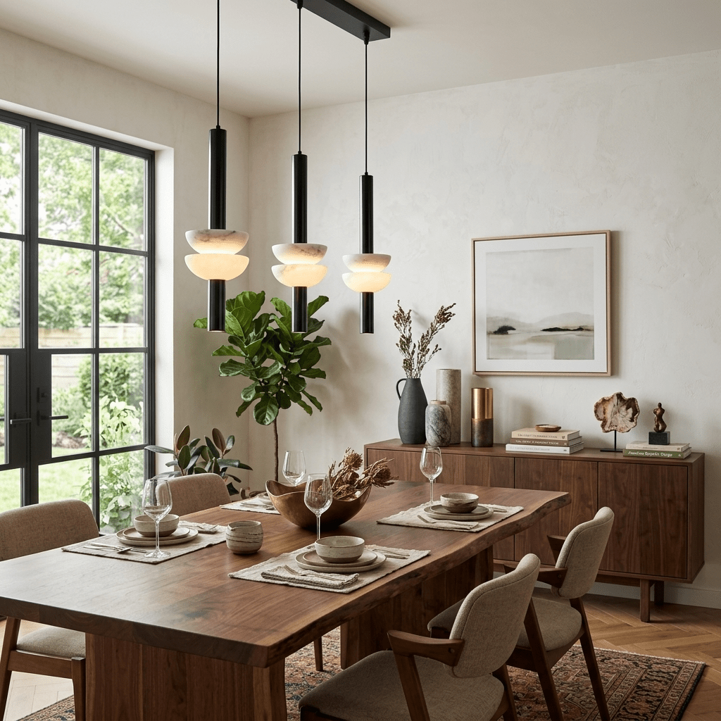 Alabaster Column Pendant Lamp - Vakkerlight