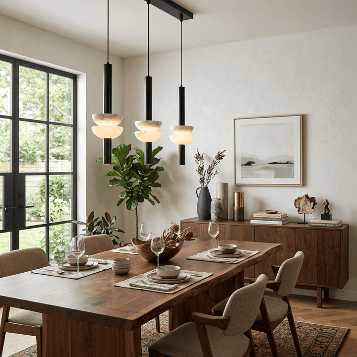 Alabaster Column Pendant Lamp - Vakkerlight