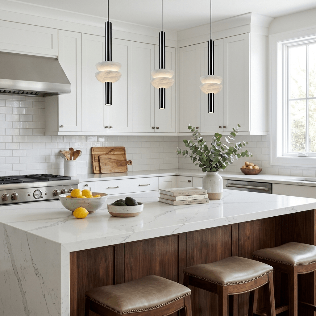 Alabaster Column Pendant Lamp - Vakkerlight