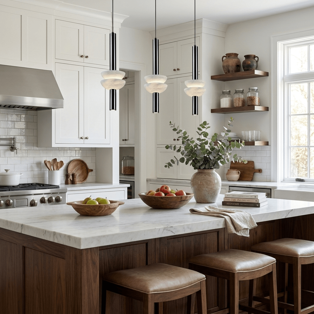 Alabaster Column Pendant Lamp - Vakkerlight