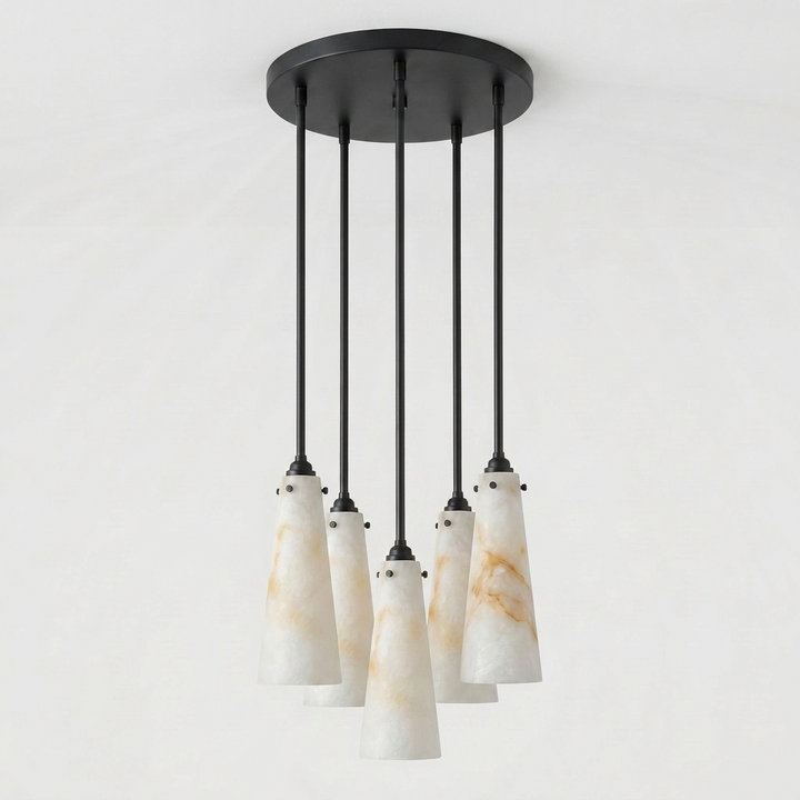 Solenne Alabaster Cluster Pendant Light