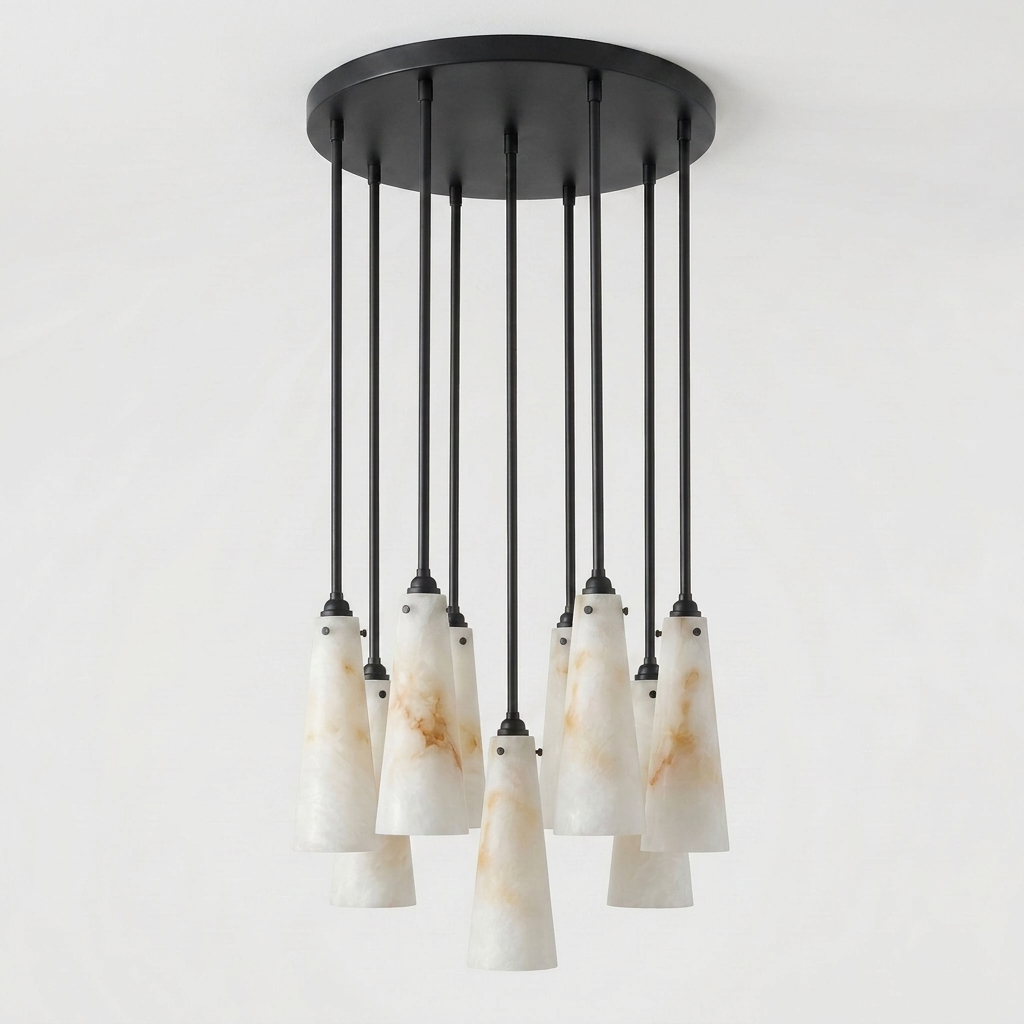 Solenne Alabaster Cluster Pendant Light