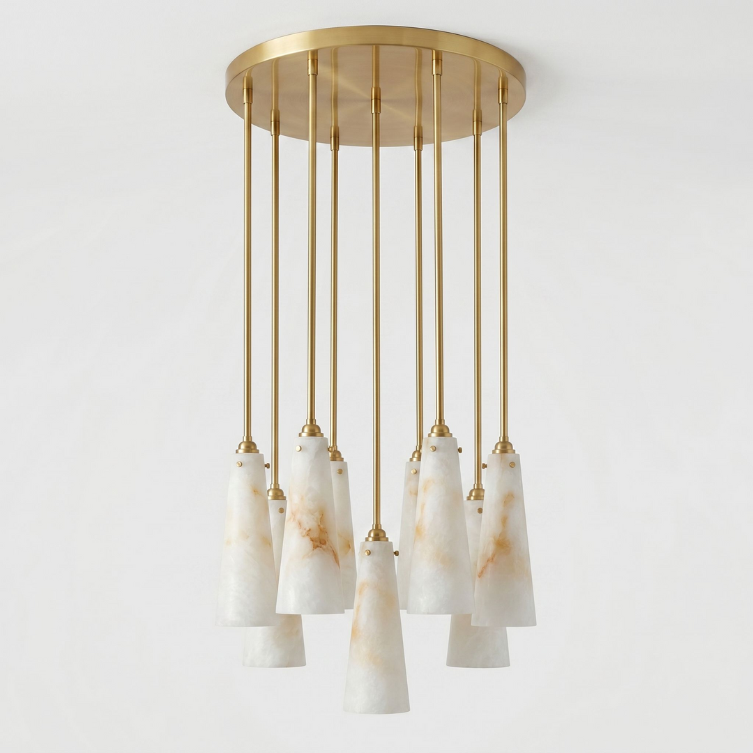 Solenne Alabaster Cluster Pendant Light