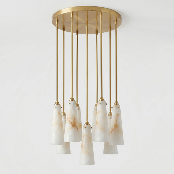 Solenne Alabaster Cluster Pendant Light