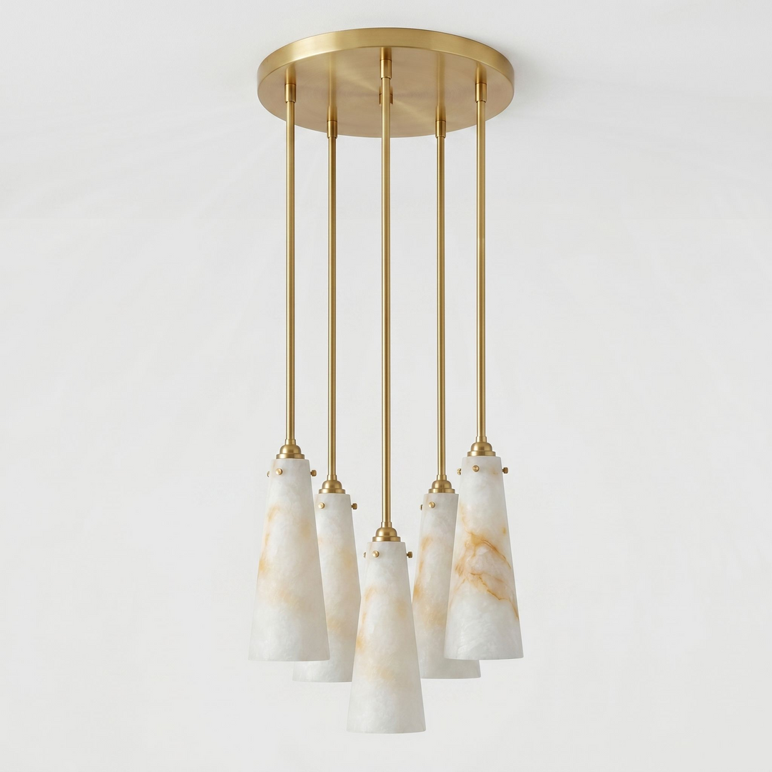 Solenne Alabaster Cluster Pendant Light