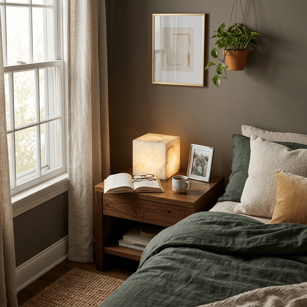 Alabaster Cube Table Lamp - Vakkerlight