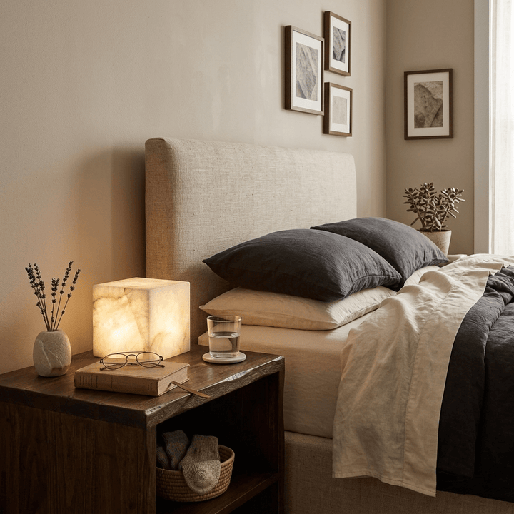 Alabaster Cube Table Lamp - Vakkerlight