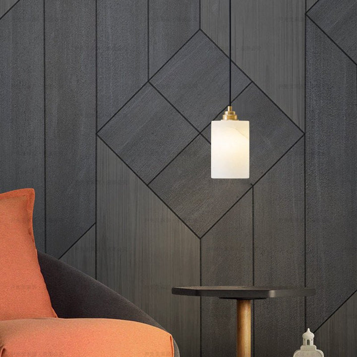 Alabaster Cylinder Cluster Chandelier - Vakkerlight