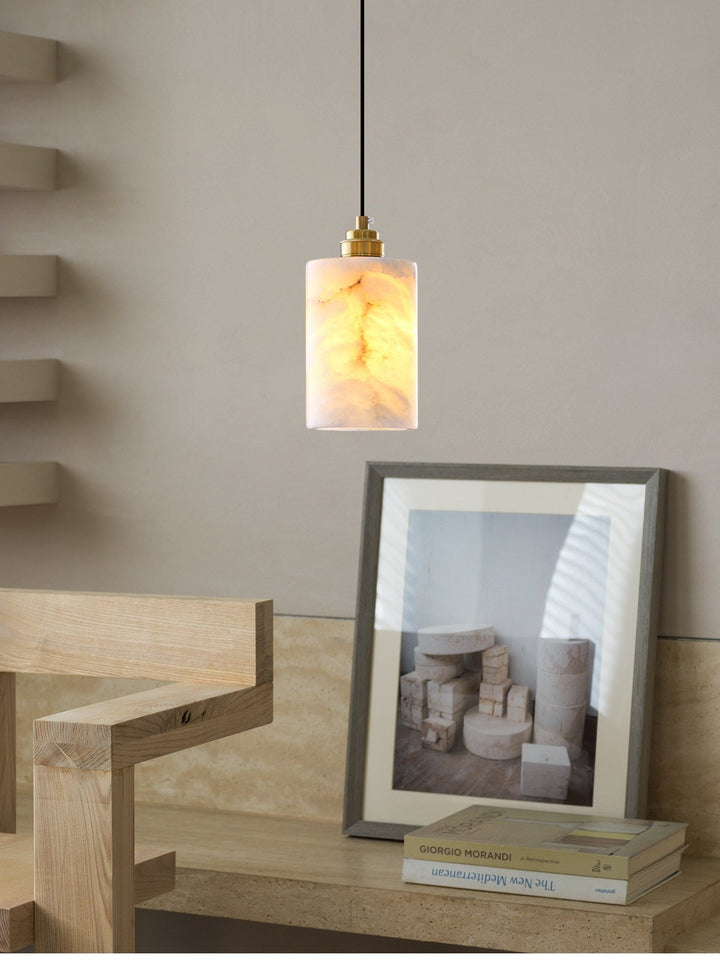 Alabaster Cylinder Cluster Chandelier - Vakkerlight