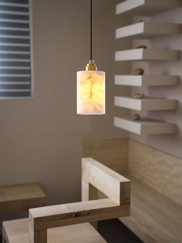 Alabaster Cylinder Cluster Chandelier - Vakkerlight