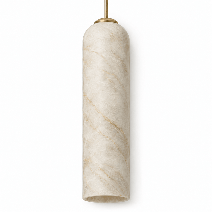 Alabaster Cylinder Pendant Light