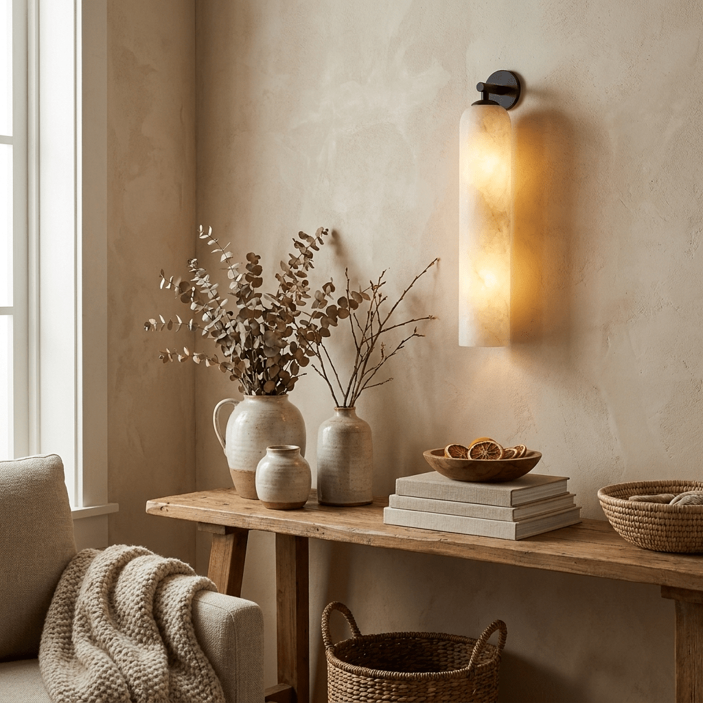 Tube Alabaster Wall Sconce - Vakkerlight