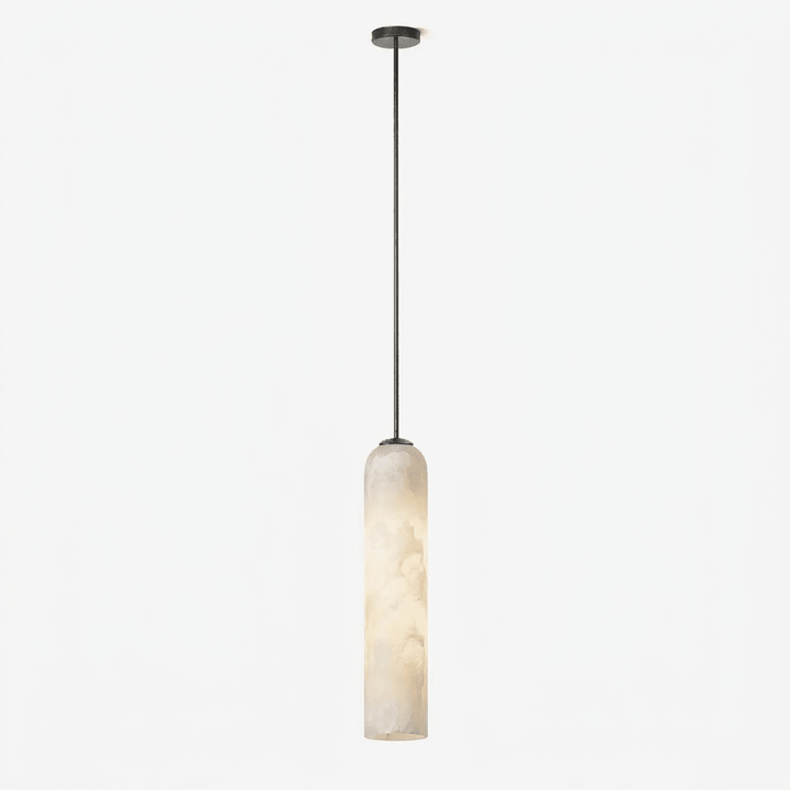 Alabaster Cylinder Pendant Light