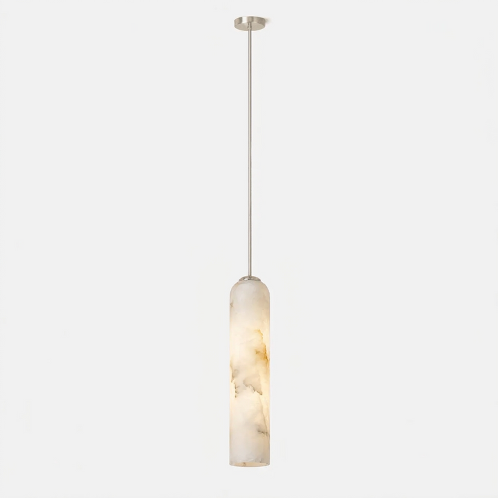 Alabaster Cylinder Pendant Light