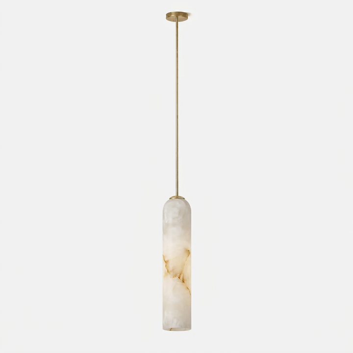 Alabaster Cylinder Pendant Light