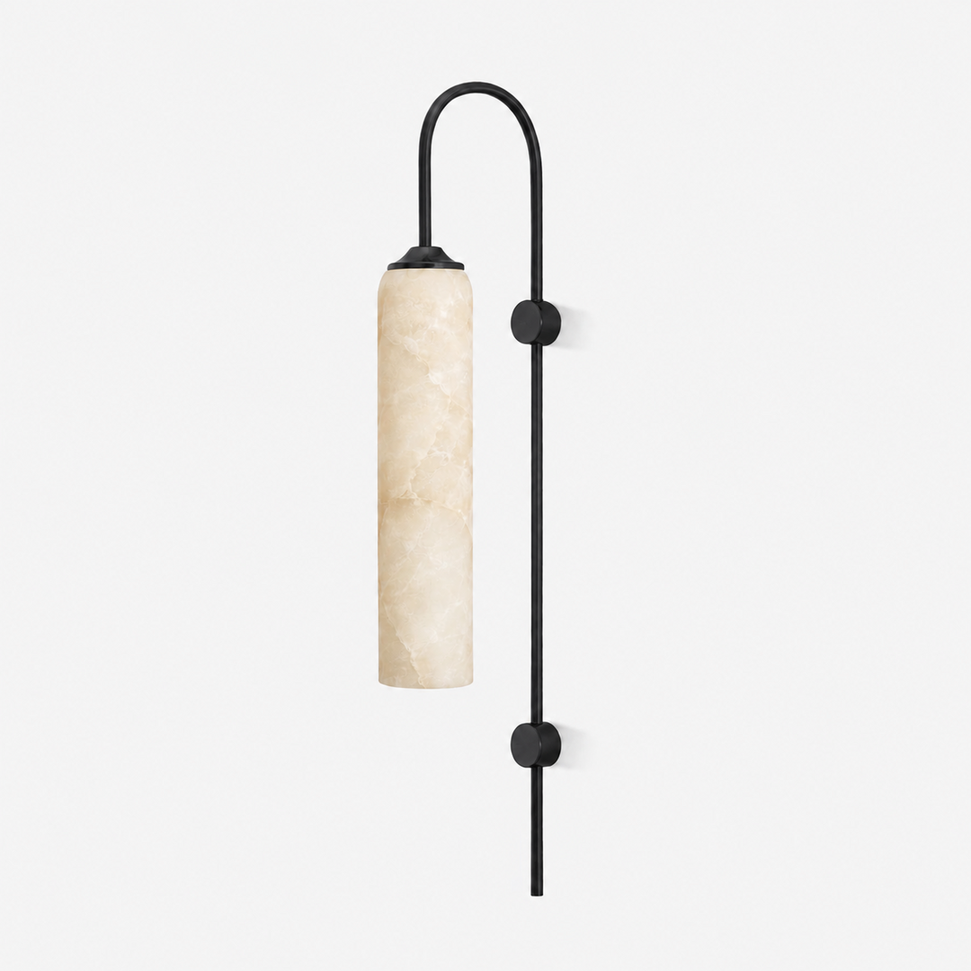 Alabaster Cylinder Wall Light