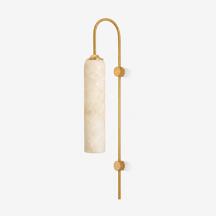 Alabaster Cylinder Wall Light
