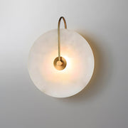 Witte albasten wandlamp