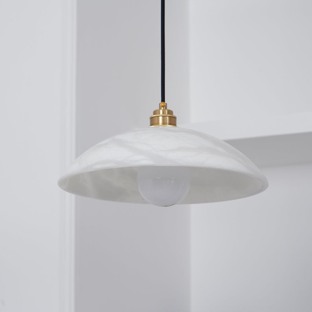 Alabaster Dome Pendant Lamp